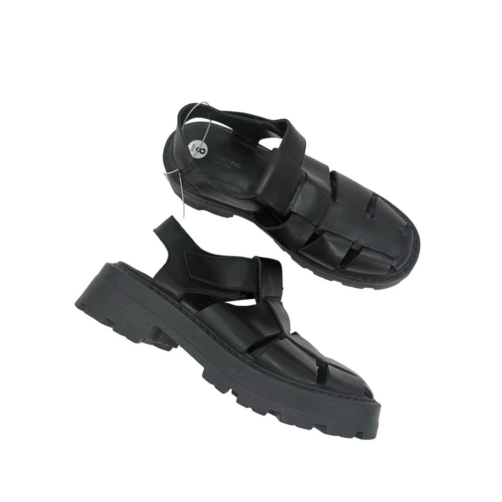 Vagabond Shoemakers Fisherman Sandal Women SZ 8 NEW Cosmo 2.0 Black Leather NWOT